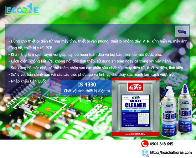 Chất làm sạch đa năng dùng cho thiết bị điện tử IS-4330 Multi Cleaner